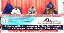 Enquête Nationale sur le Travail des Enfants au Burkina Faso : environ 32 enfants sur 100, sont impliqués dans des formes de travail dangereuses
